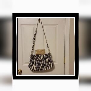 Kate Spade Zebra Print Bag (pre-loved) & NEW Gold Wallet
